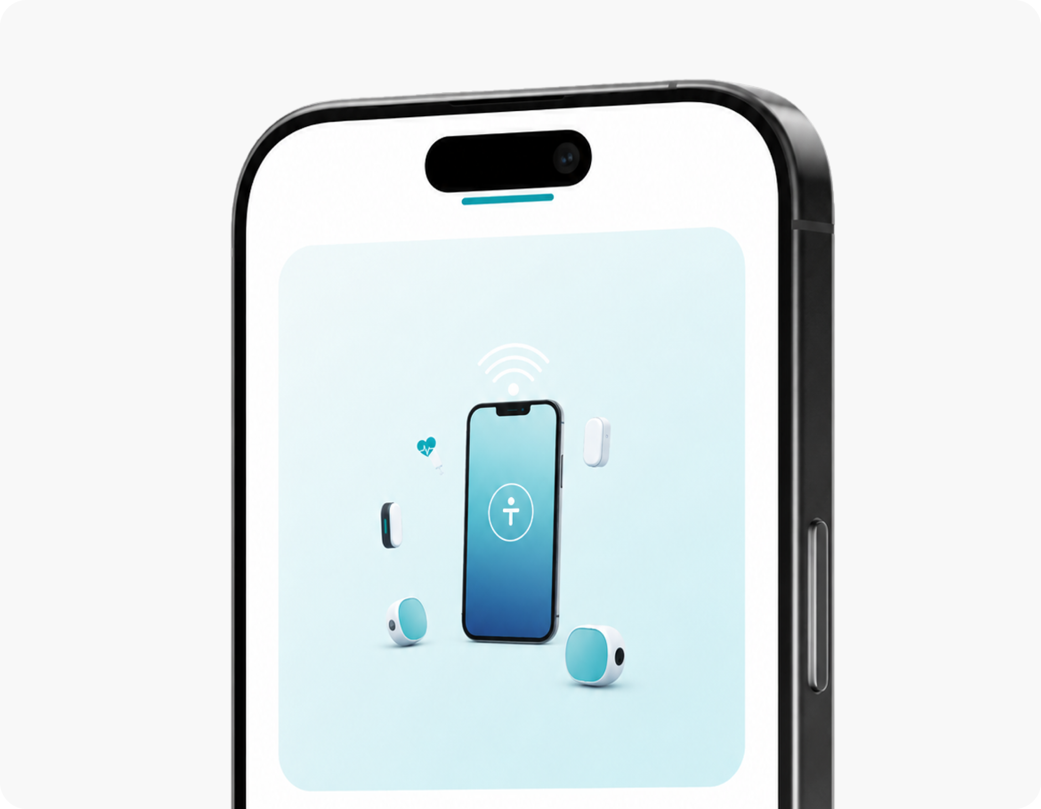 Wellintel sensors connected to a phone